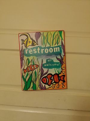 Restroom Sign at Seed - Faubourg Lafayette in New Orleans