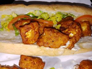 Vegan Po Boy: Would have liked more mayo and some seasoning sprinkled on as the tofu was dry and could have been more flavorful at Seed - Faubourg Lafayette in New Orleans