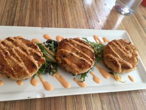 Artichoke cakes at Seed - Faubourg Lafayette in New Orleans