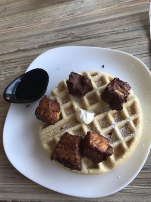 Waffle and nuggets =yummy  at Seed - Faubourg Lafayette in New Orleans