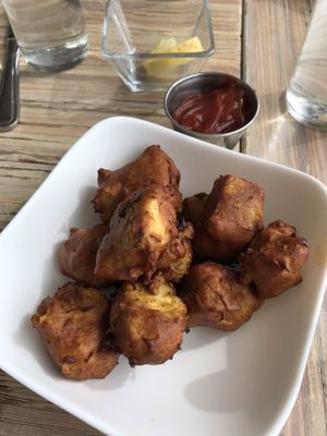 Our fav tofu nuggets with barbecue sauce  at Seed - Faubourg Lafayette in New Orleans