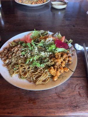 Lunch set - yakisoba noodles  at Omishima Hitori Marche  in Imabari