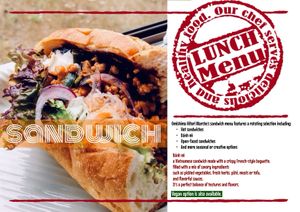 Omishima Hitori Marche’s sandwich menu features a rotating selection including:
	•	Hot sandwiches
	•	Bánh mì
	•	Open-faced sandwiches
	•	And more seasonal or creati at Omishima Hitori Marche  in Imabari