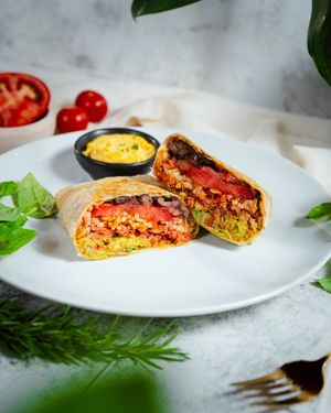 So full it might ghost you after. Beans, rice, veggies, attitude. at PLANT THEORY - The Vegan Restaurant in Canggu