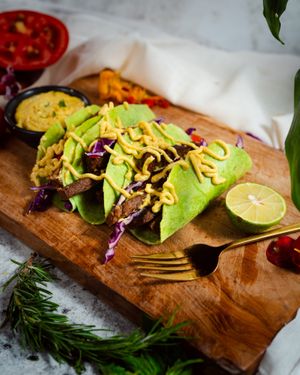 Self-explanatory. Tastes like beef. Isn’t. Suspiciously good. at PLANT THEORY - The Vegan Restaurant in Canggu