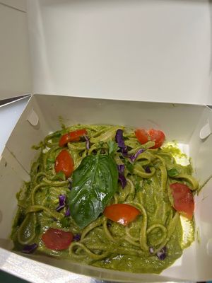 This pesto fettuccine is really delicious to enjoy at PLANT THEORY - The Vegan Restaurant in Canggu