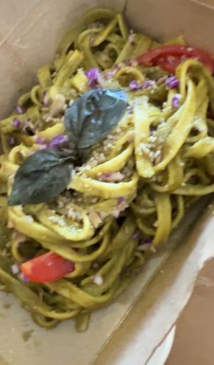 Blurry photo because I was too excited to eat 😂 From hangry to happy - the vegan pesto pasta from Plant Theory is literally my go to food no matter my mood ❤️ it is SOOOO DA at PLANT THEORY - The Vegan Restaurant in Canggu