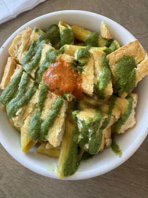 Mac and cheese (small) with tofu  at Zeal in Boulder