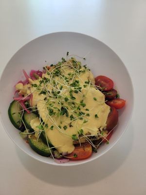 Crab(less) Cakes at Sip Sip Hooray Garden Cafe  in Englewood