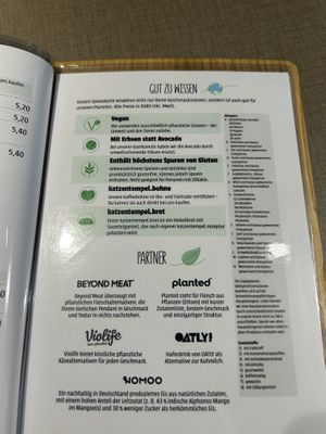 Menu  at Katzentempel Berlin Mitte in Berlin