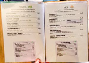 Menu page at Katzentempel Berlin Mitte at Katzentempel Berlin Mitte in Berlin