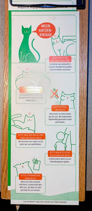 Menu page at Katzentempel Berlin Mitte at Katzentempel Berlin Mitte in Berlin