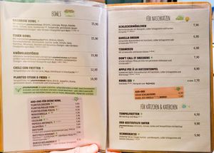 Menu page at Katzentempel Berlin Mitte at Katzentempel Berlin Mitte in Berlin