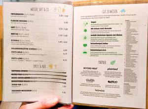 Menu page at Katzentempel Berlin Mitte at Katzentempel Berlin Mitte in Berlin