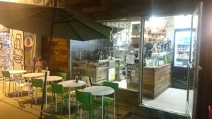 Outside at Melrose Burgers by Fala Bar in Los Angeles