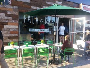 outside at Melrose Burgers by Fala Bar in Los Angeles