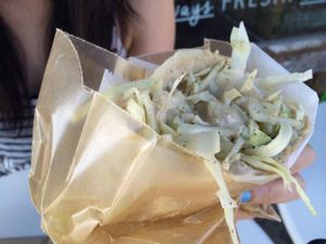 Fala sandwhich at Melrose Burgers by Fala Bar in Los Angeles