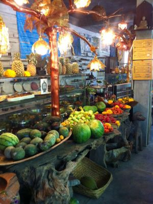 Friendly dogs hanging around at 9 Warung in Ubud