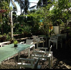 outdoor seating  at 9 Warung in Ubud