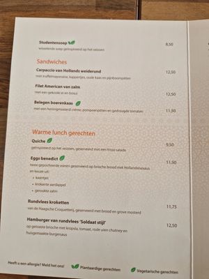 Lunchmenu at Theater Restaurant Môge in Katwijk Aan Zee
