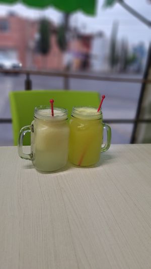 Aguas frescas. Pedimos de piña y guayaba at My Salad  in Puebla