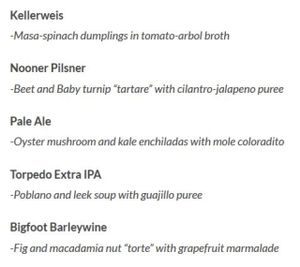 This was a special event Dos Perros hosted in 2015 - a beer pairing dinner where the menu was 100% vegan.  They do beer pairing dinners a few times per year and some of the events are fully vegan like this one. The food is always creative and delicious.   at Dos Perros in Durham