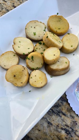 Mushroom scallops as a side at Brave New Restaurant in Little Rock