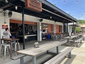 Outdoor seatingg  at Parts and Labor in Durham