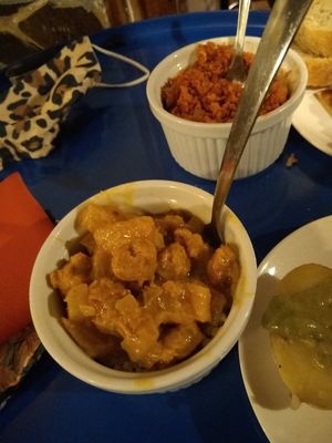 Soy curry tapa at El Rastrel Etic Cafe in Salamanca