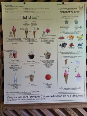 Menu 1 at Glaces & Smoothies By Bio Yum Yum in La Teste-de-buch