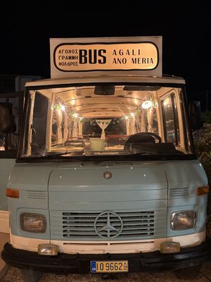 Old bus   at To Zimaraki in Folegandros