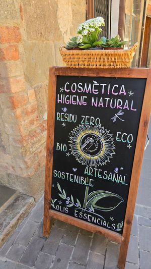 Street sign at Eco Plaers in Solsona