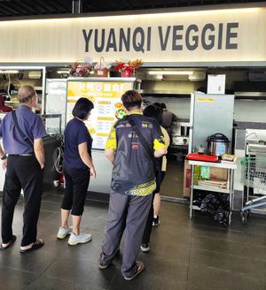 Stall front at YUANQI VEGGIE - 元氣素食 in Kuching