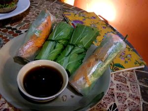 fresh rolls.... tangy and tasty at Prem Bistro and Cafe in Ho Chi Minh City