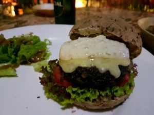 portabello mushroom burger at Prem Bistro and Cafe in Ho Chi Minh City