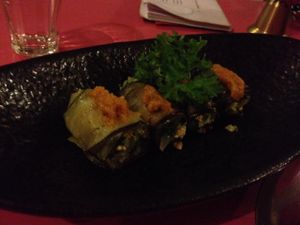 eggplant rolls at Prem Bistro and Cafe in Ho Chi Minh City
