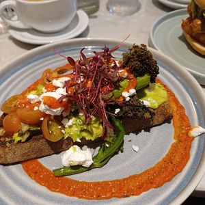 Avo toast at Joni at The Botanical Gardens in Sheffield