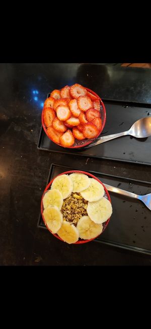 strawberry and bananayummy! at Boutique do Açaí in Paraty