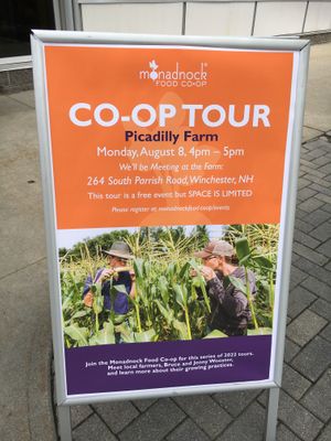Placard at Monadnock Food Co-op in Keene