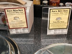 Vegan soup at Monadnock Food Co-op in Keene