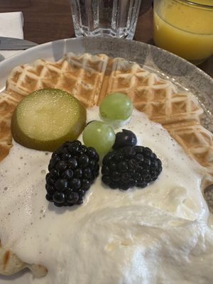Fresh waffles   at Herbivora in Bad Aibling