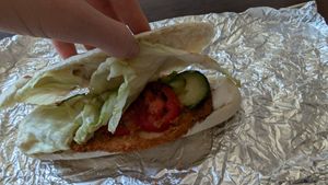 Schnitzel Sandwich at Vegan World Food Truck  in Bad Voslau