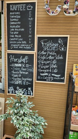 Menu at Café Curie in Luebeck