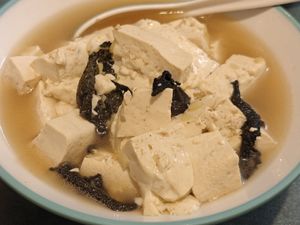 Tofu soup at Ask Tea House Suzhai - 问·茶舍·素斋 in Chizhou