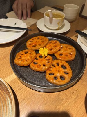 Lotus roots  at Qing Chun by Perma - 慶春樸門 in Hangzhou