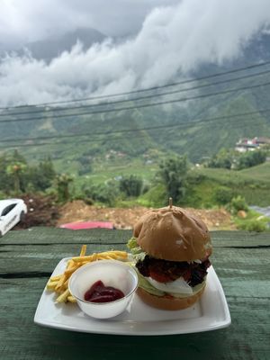 Burger  at Sapa Vegan Restaurant in Sapa