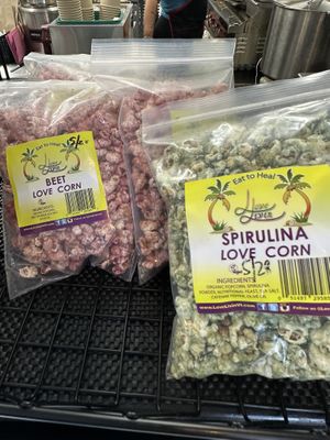 Delicious local popcorn   at STT - Barefoot Buddha on the Fly   in St Thomas