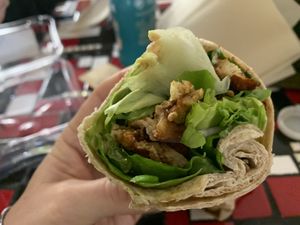 Popcorn tofu wrap…yum!   at North Coast Co-op in Arcata