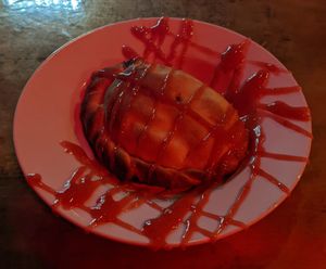 Peanut Butter & Jelly Pasty with no dairy (whipped cream or ice cream) at Cornish Pasty Co in Las Vegas