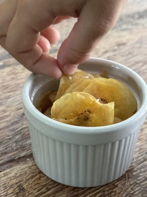 Fried banana chips  at Chévere in Siargao